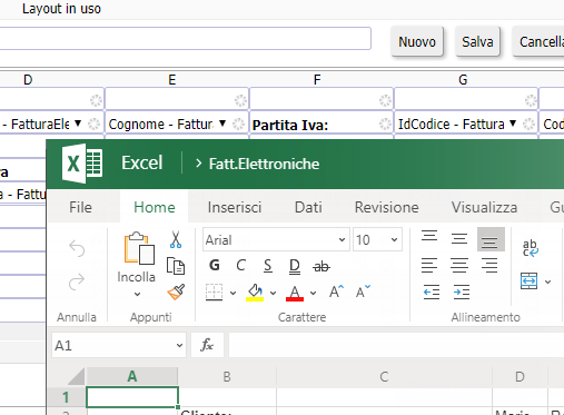 binEfatt ha un modulo importa Fatture su Excel